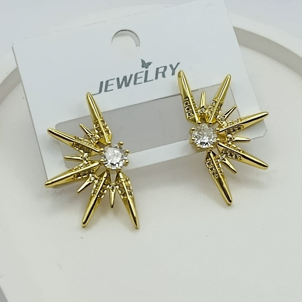 Xuping Küpe Solaris Güneşin Şafağı Model Zirkon Taşlı - 14K Gold Renk