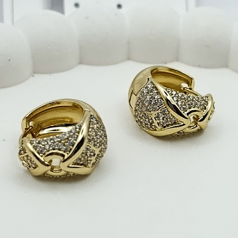 Xuping Küpe Harmony Uyumlu Kıvrımlar Halka Model 14k Gold Renk