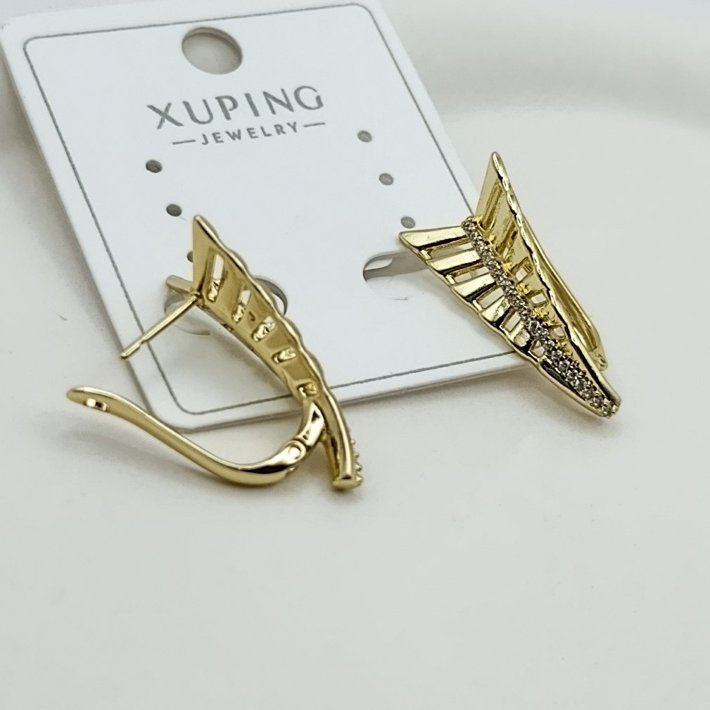 Xuping Küpe Wing Model Arı Kanadı Detaylı Halka Tipi Kapama 14k Gold Renk