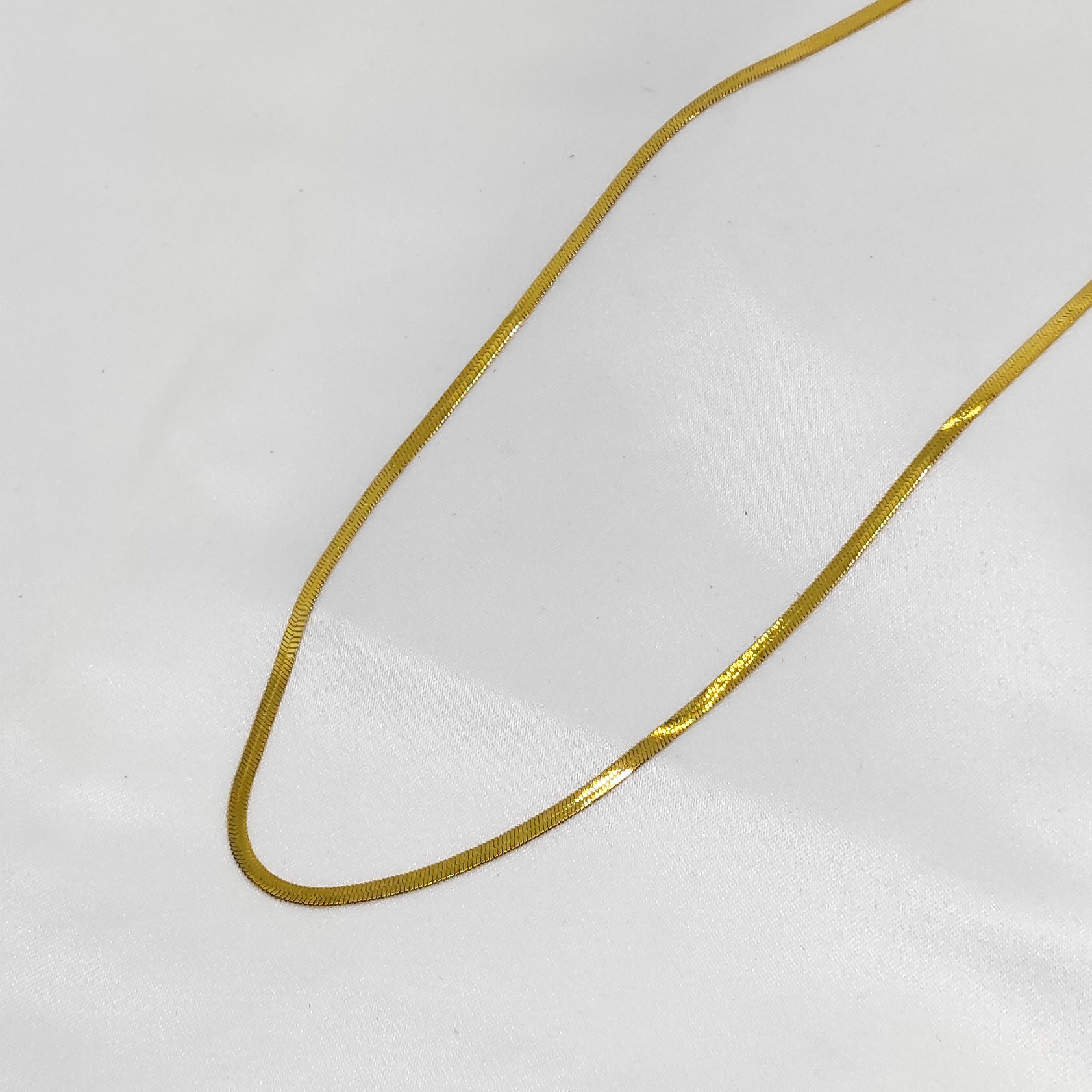 Çelik Kolye İtalyan Zincir Uzun Gold 60 cm