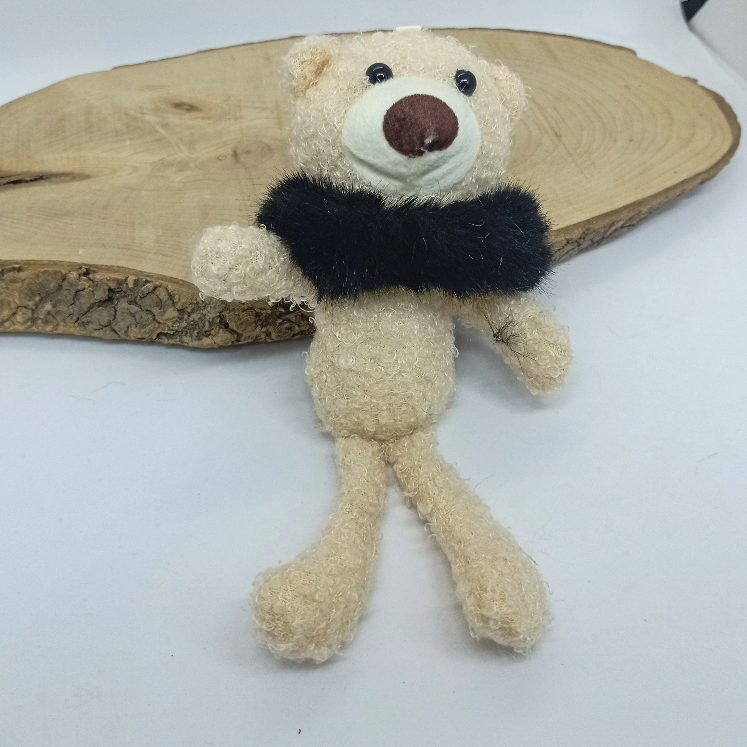 Peluş Ayı Figürlü Toka - siyah