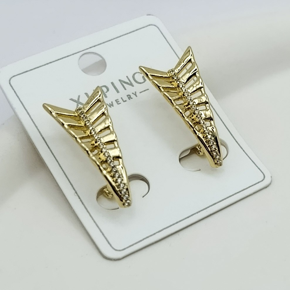 Xuping Küpe Wing Model Arı Kanadı Detaylı Halka Tipi Kapama 14k Gold Renk