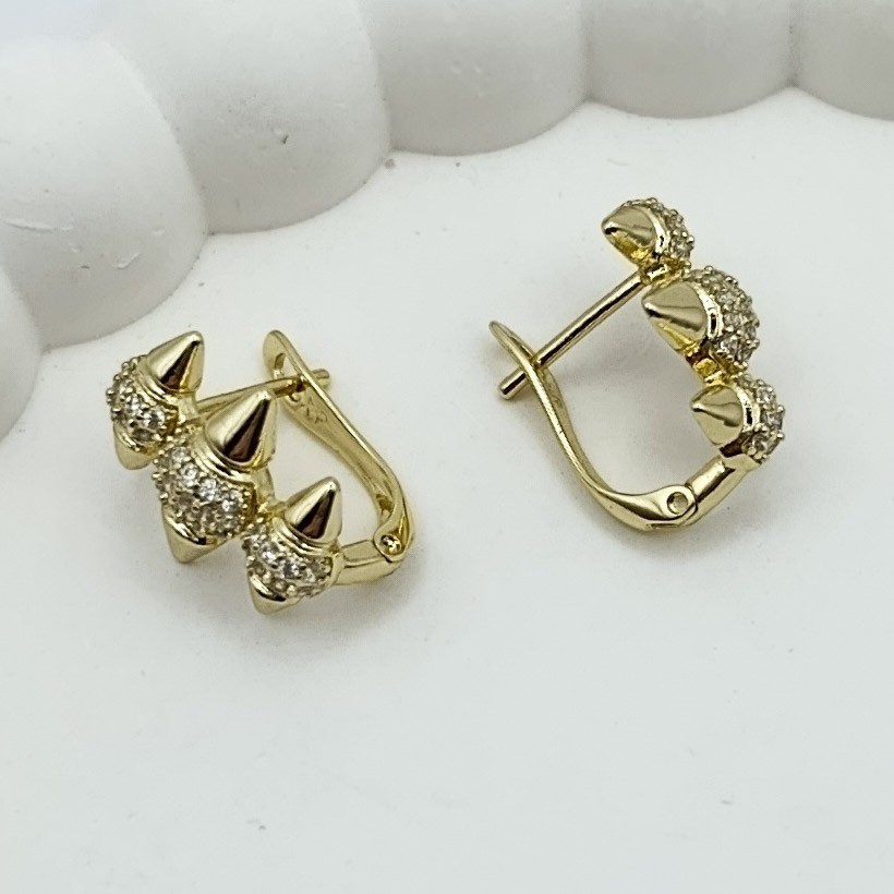 Xuping Küpe Spike Başak Model 14k Gold Renk