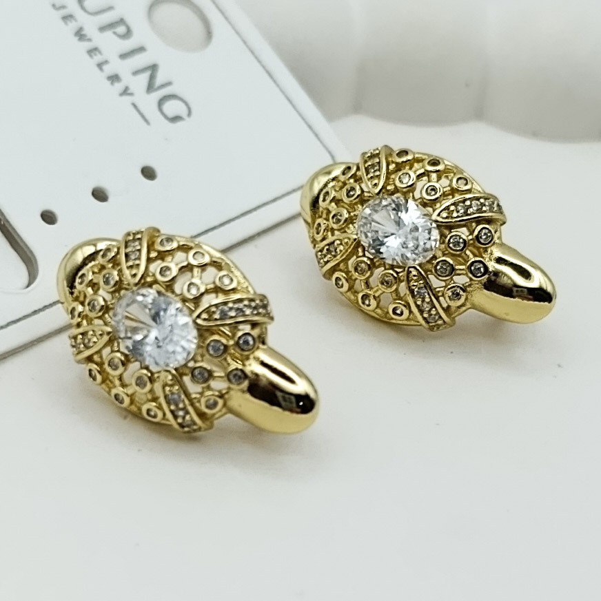 Xuping Küpe Regal Shine Model Zirkon Taşlı 14k Gold Renk