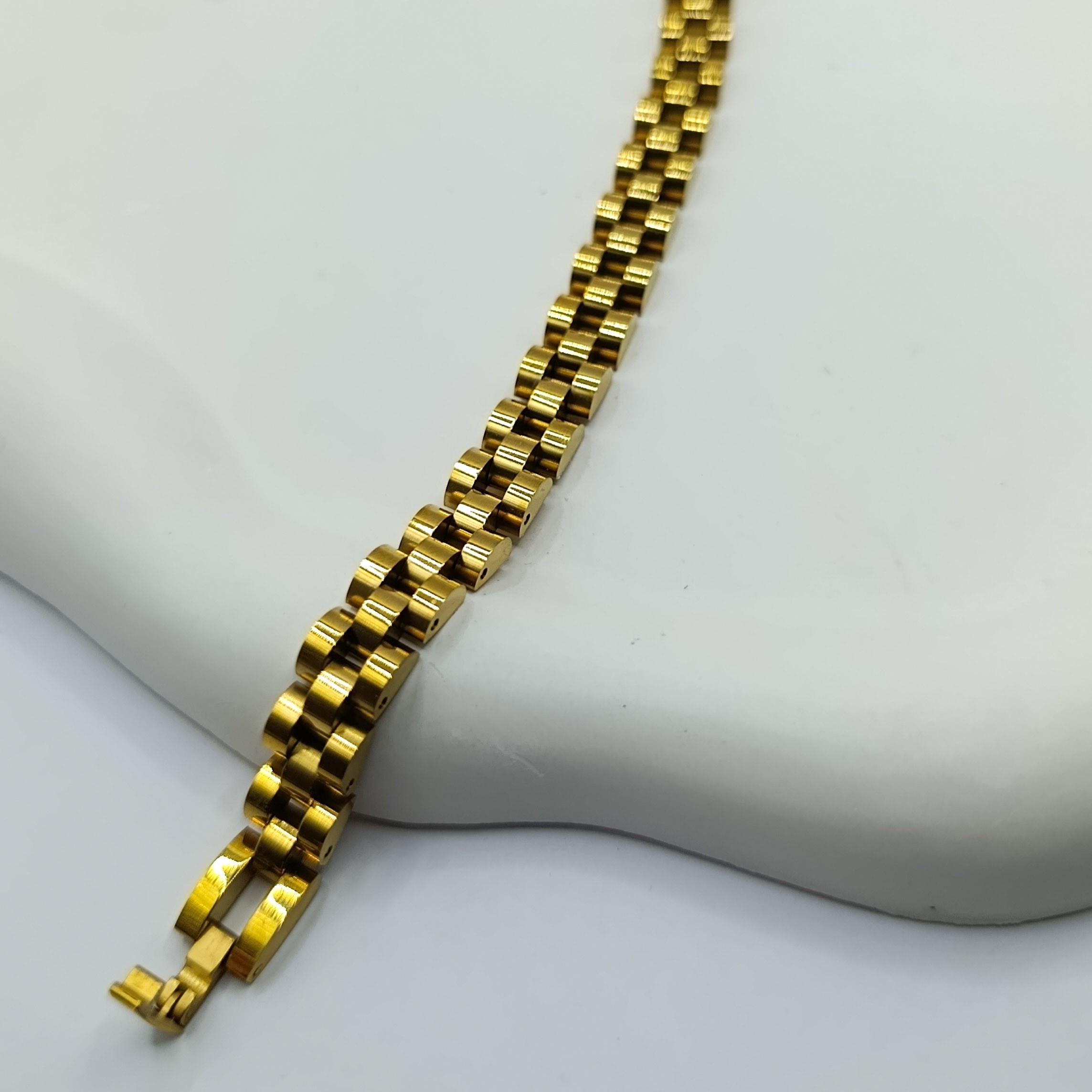 Çelik Bileklik Rolex Model Unisex - Altın
