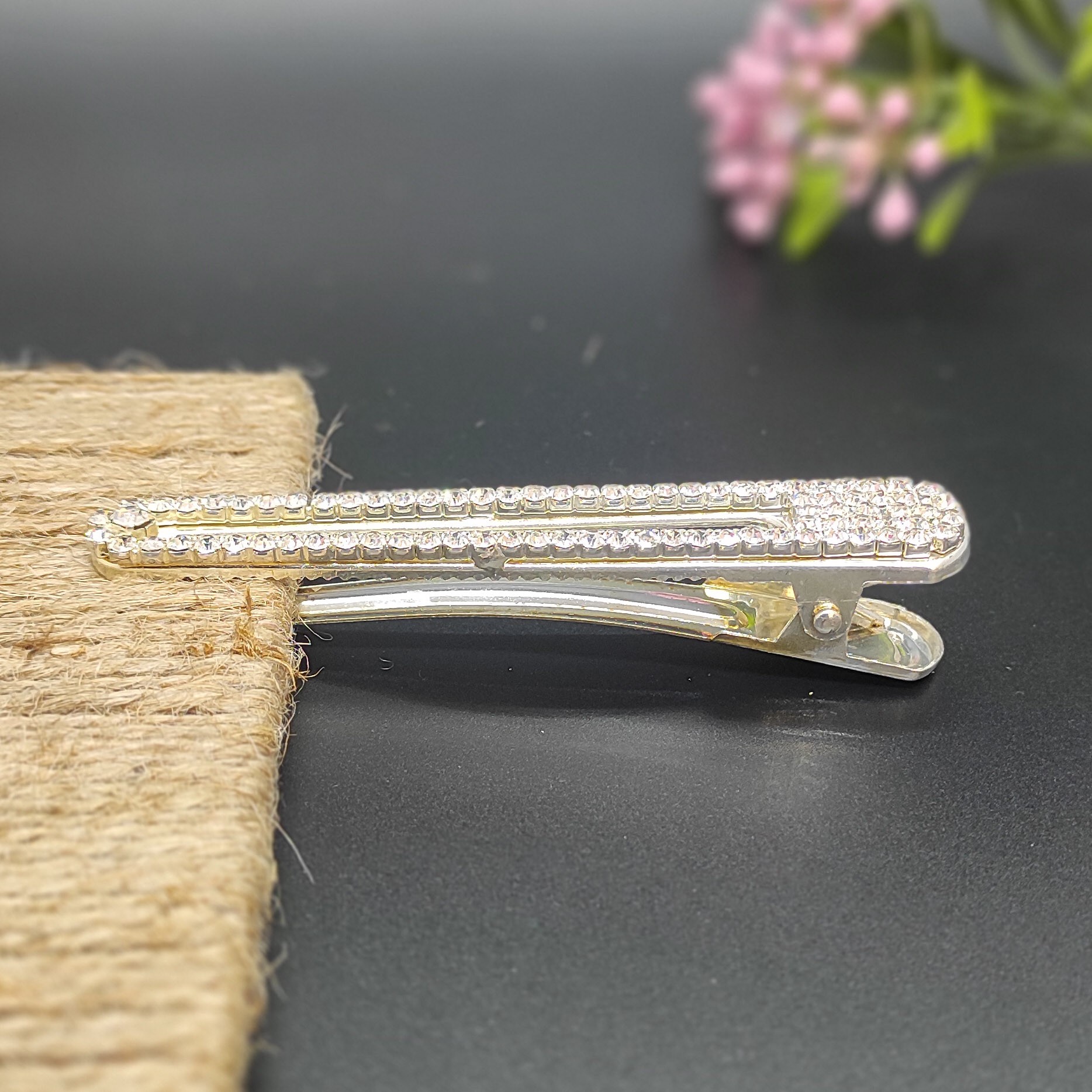 Taşlı Kıstırmalı Toka 8 cm