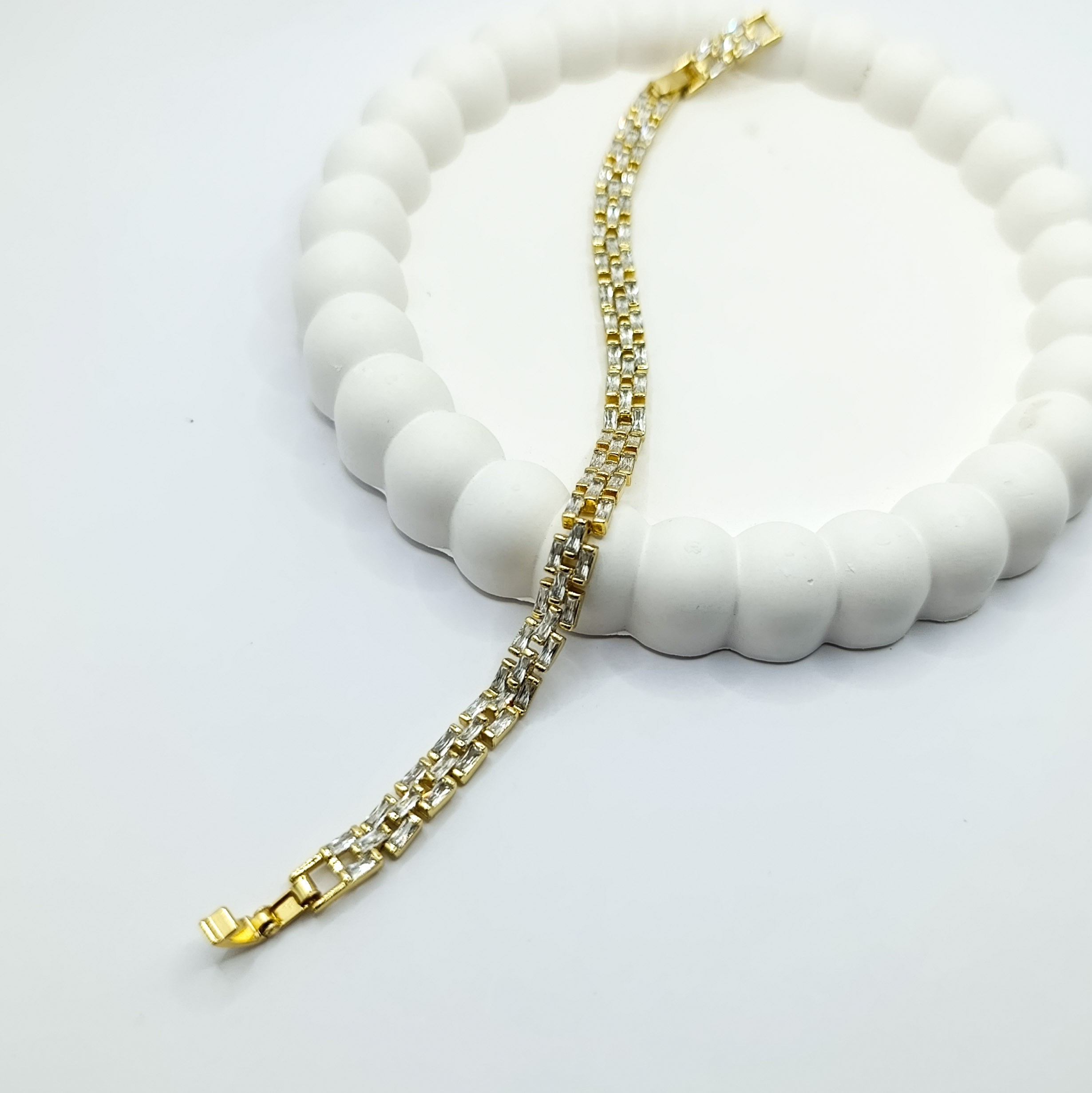 XUPİNG Kesme Zirkon Taşlı Venüs Bileklik Gold Renk