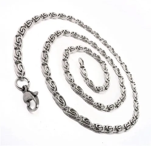 Erkek Yeni Sarmal Model 4mm Paslanmaz Çelik Kolye