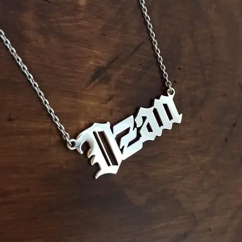 Personalized Gotik Name Yazılan Silver Color Men's Silver Necklace Chain GKLGMSKISIM