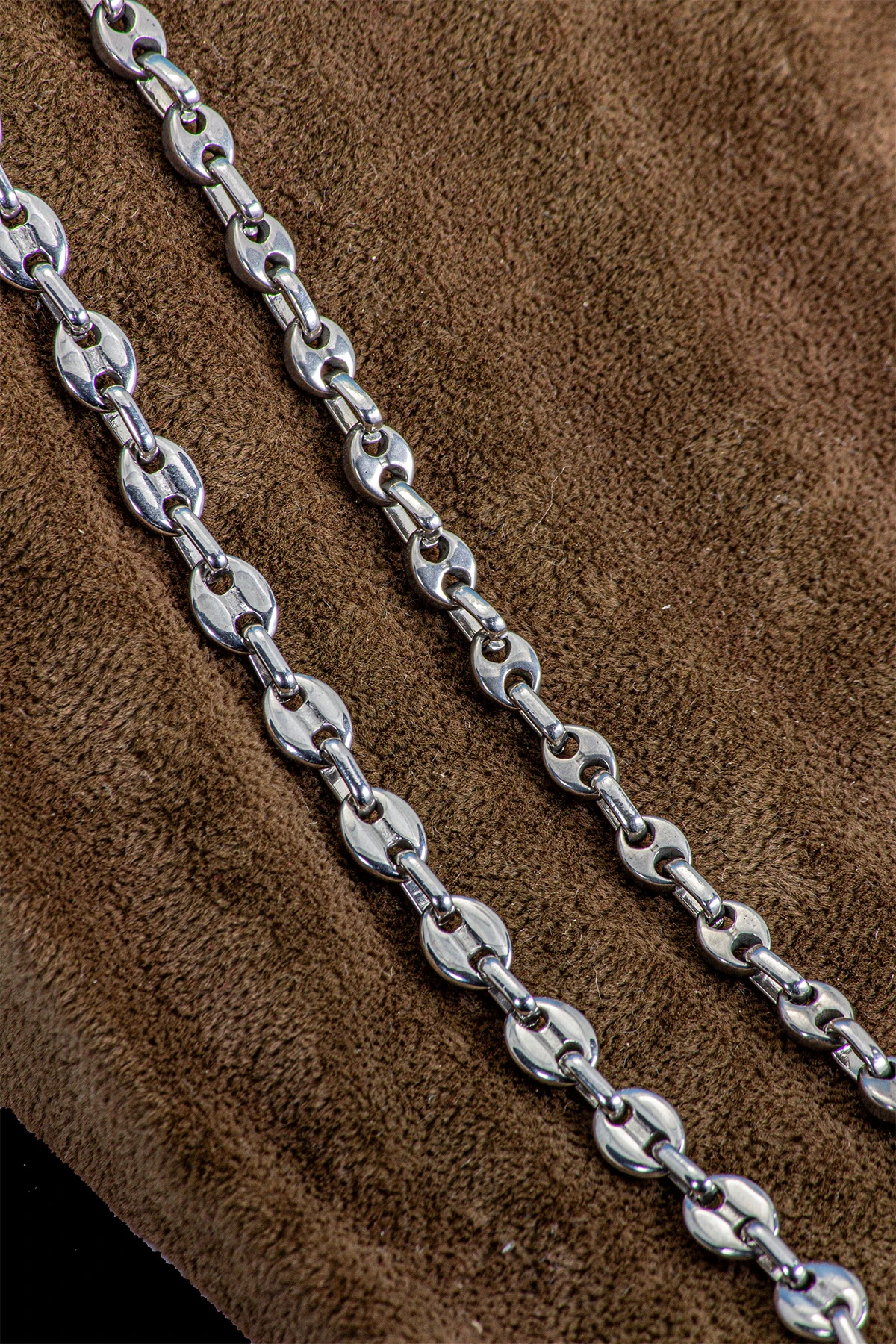 Erkek Çelik Kolye - İnce Gemici Zincir Model Parlak Ömür Boyu Paslanmaz Kararmaz Dayanıklı Tasarım