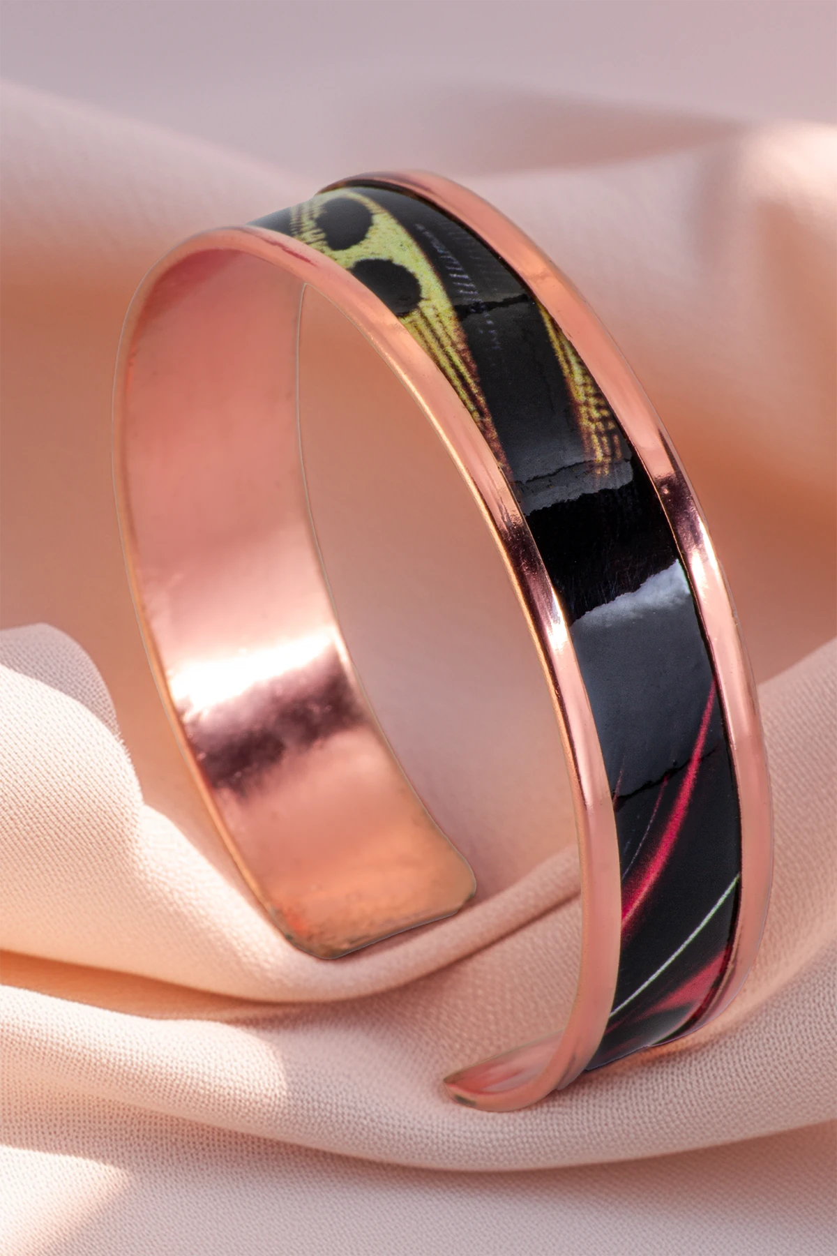 Kadın Bakır Bileklik Yüzük Set- Sofia Model Özel Baskı Metal Kutu Ve Kuvars Taşı