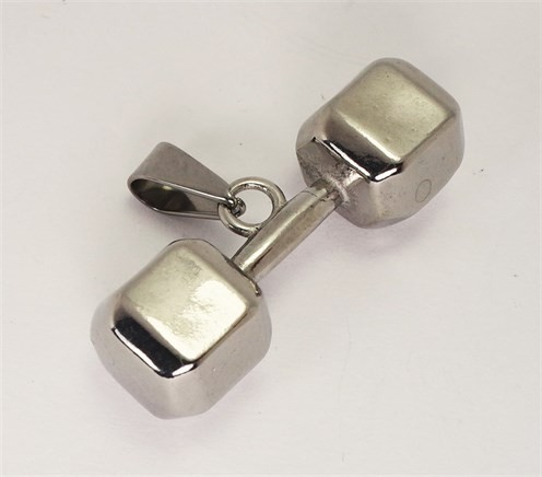 Paslanmaz Çelik Dambıl Dumbell Erkek Kolye Ucu Küçük Boy