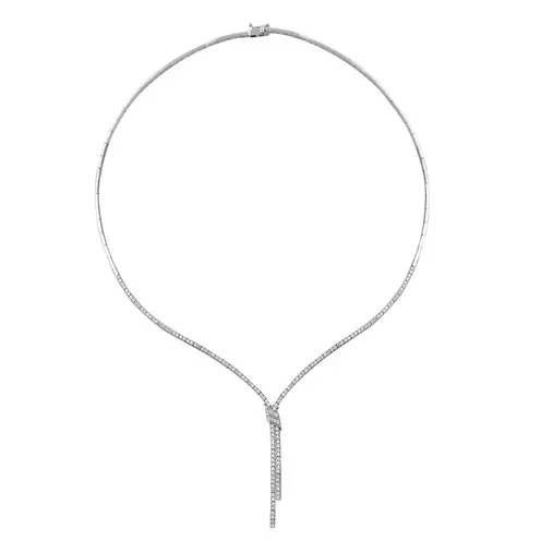 Nida Zircon Stone-set Women's Silver Necklace