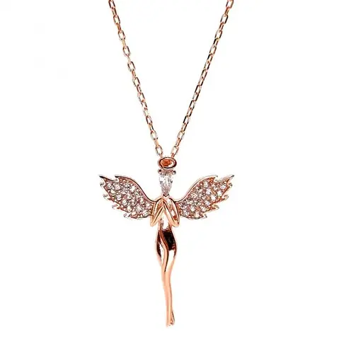 Mikail Rose Color Women's Silver Necklace