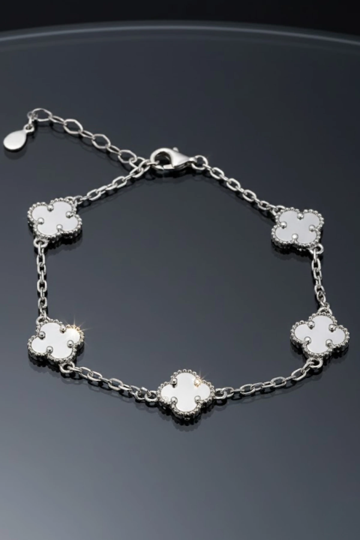 Kadın Bakır Bileklik - Lale Model Kadın Bakır Kelepçe Bilezik Metal Kutu Ve Doğal Taşlar