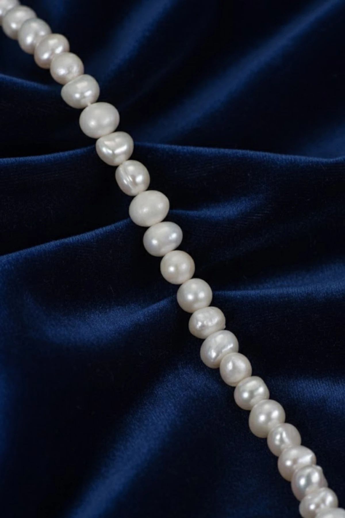 Gerçek Dizi İnci - 7mm Doğal Beyaz Yanar Dönerli Tatlısu Yuvarlak İnci Takı Yapım Malzemesi