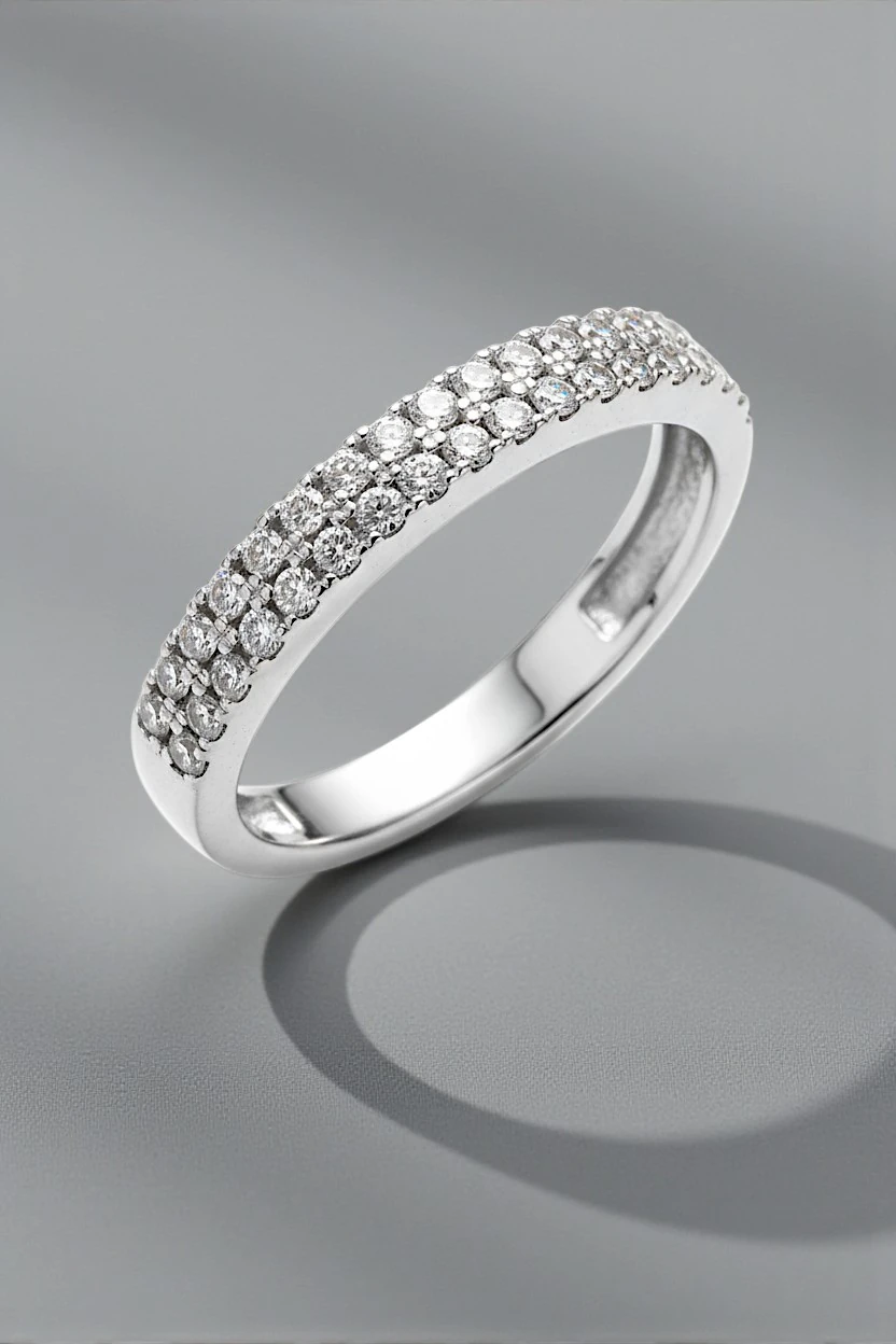 Eftalya Model Gümüş Su Yolu Kadın Yüzük