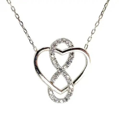 Heart & Infinity Women's Silver Necklace