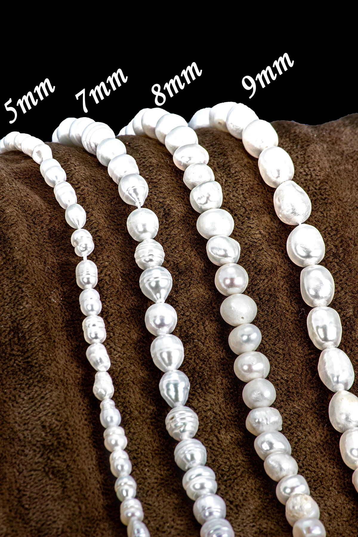 Gerçek Dizi İnci - 7mm Doğal Beyaz Yanar Dönerli Tatlısu Yuvarlak İnci Takı Yapım Malzemesi