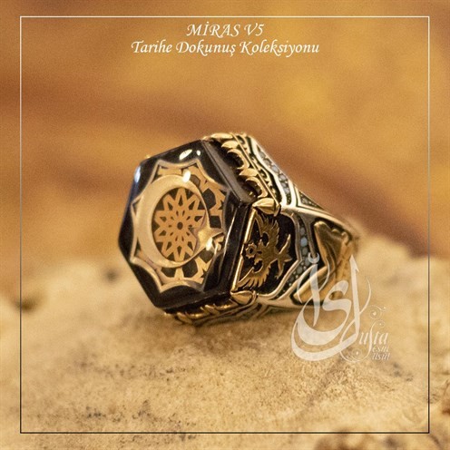 İslam Usta Tasarımı Miras Model 5 Gümüş Erkek Yüzük