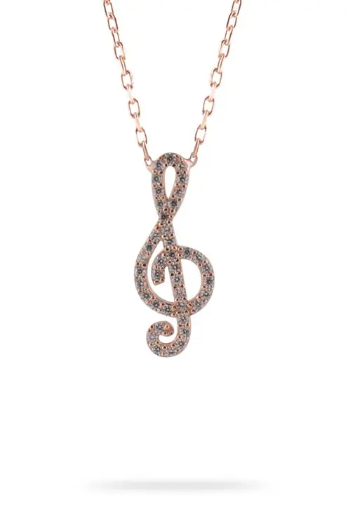 Women's Sol Anahtar Zircon Stone-set Women's 925 K Silver Necklace Gklsolanhtr-alt
