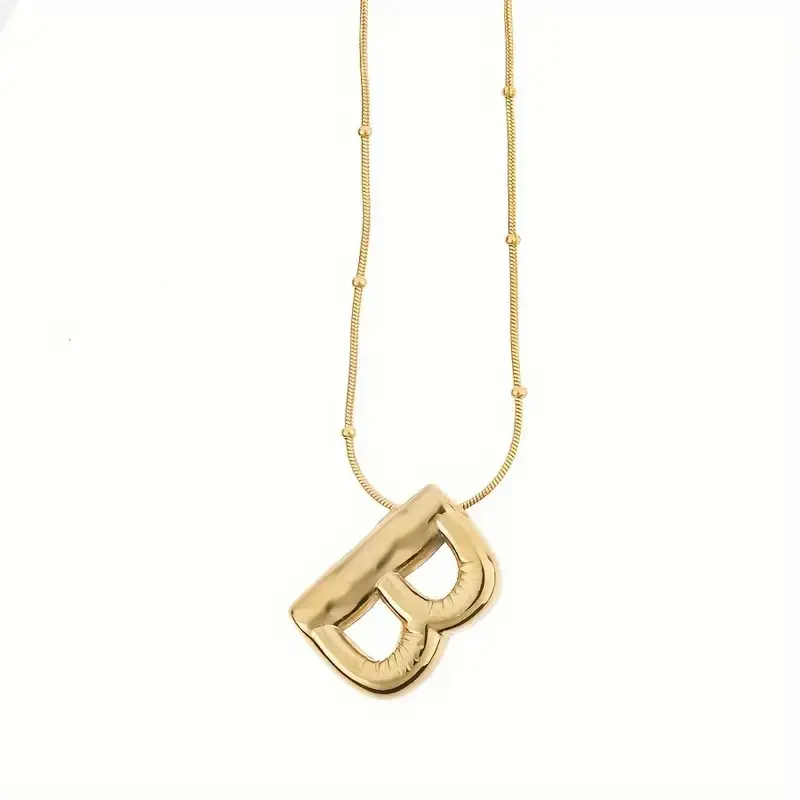 Women's Steel Necklace Gold Plated B Letter Balon Letter Women's Necklace