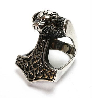 THOR’UN ÇEKİCİ ERKEK GÜMÜŞ YÜZÜK