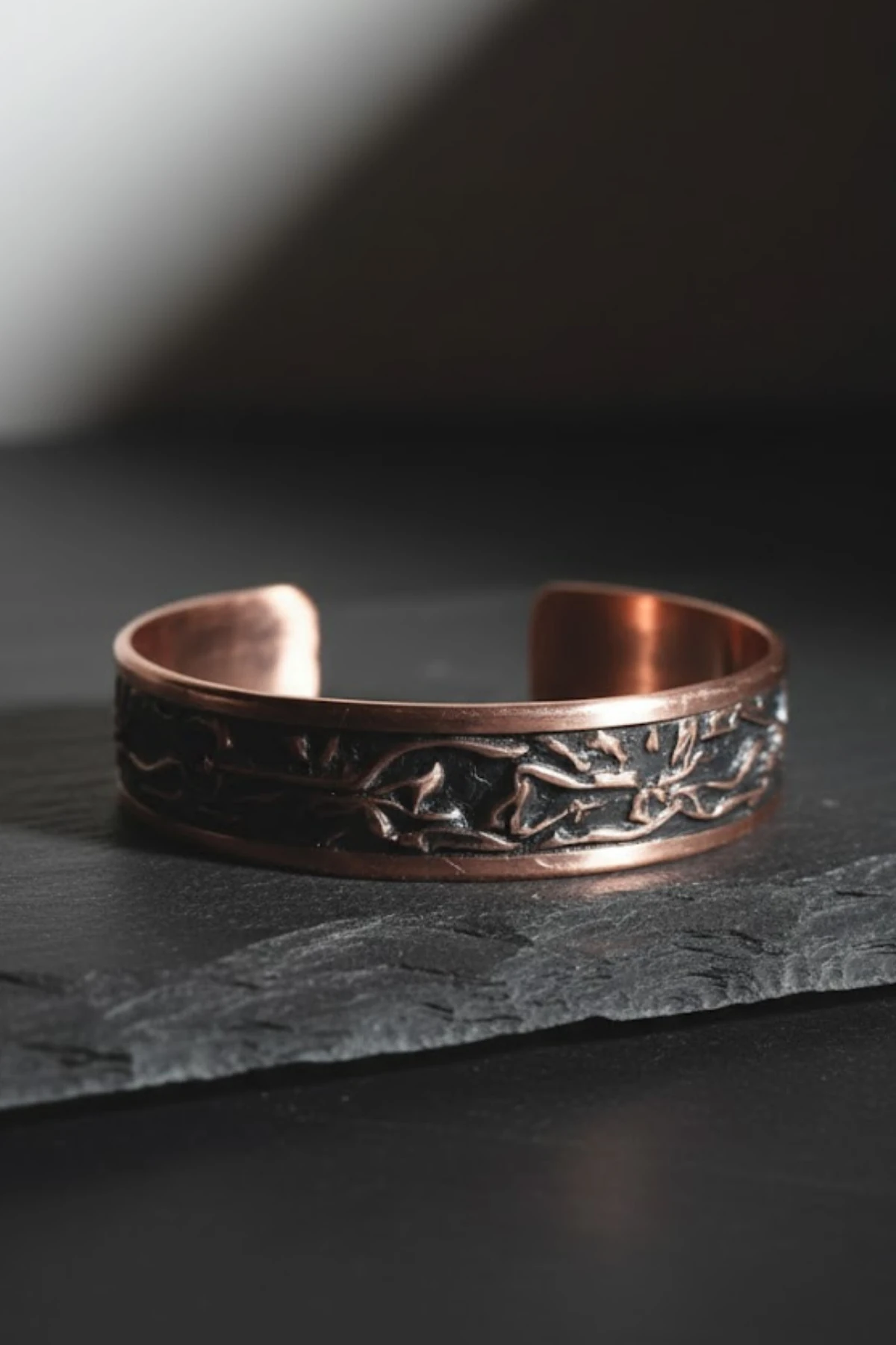 Kadın Bakır Set - Siyah Gece Büyüsü Model Bakır Kadın Kolye Bileklik Yüzük Küpe Set