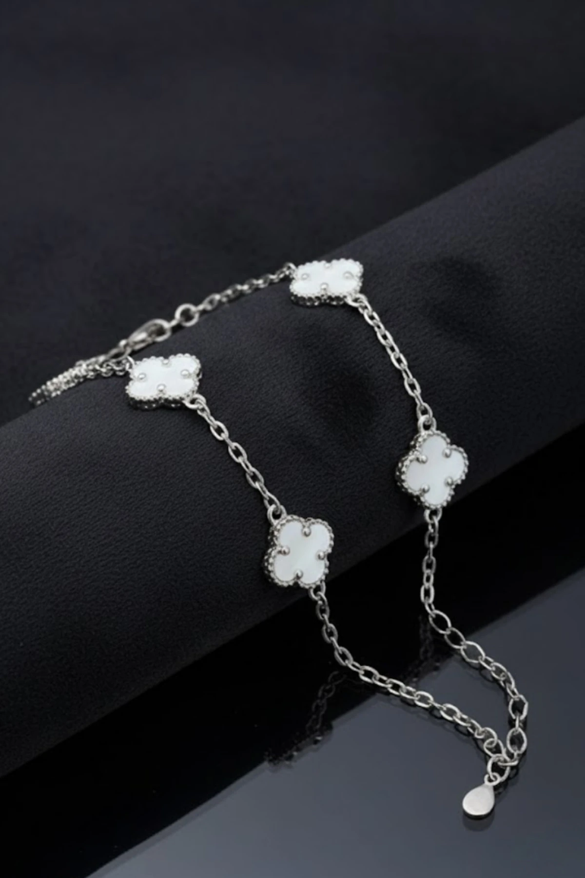 Kadın Bakır Bileklik - Lale Model Kadın Bakır Kelepçe Bilezik Metal Kutu Ve Doğal Taşlar