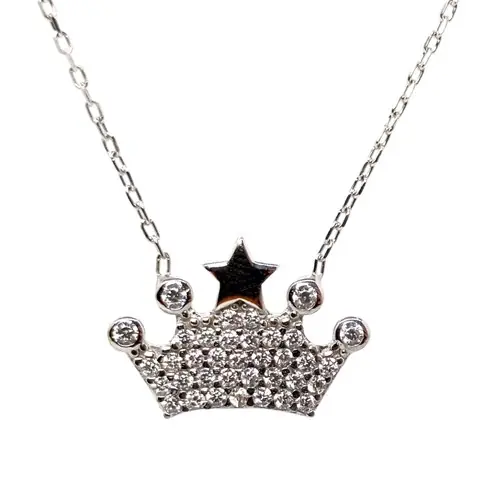 Kral Tacı Women's Silver Necklace