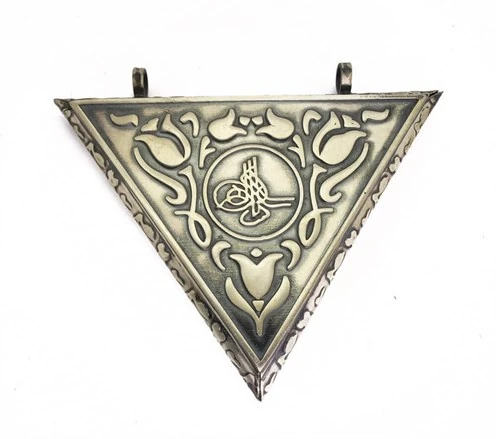 Osmanlı Tuğralı Gümüş Erkek Muska Cevşen Haznesi En Büyük Boy