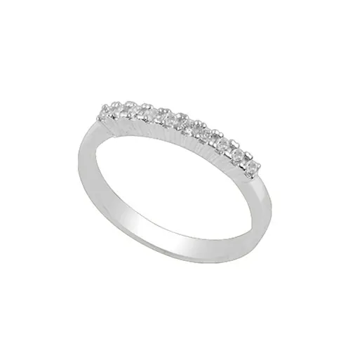 Nida Zircon Stone-set Women's Silver Ring