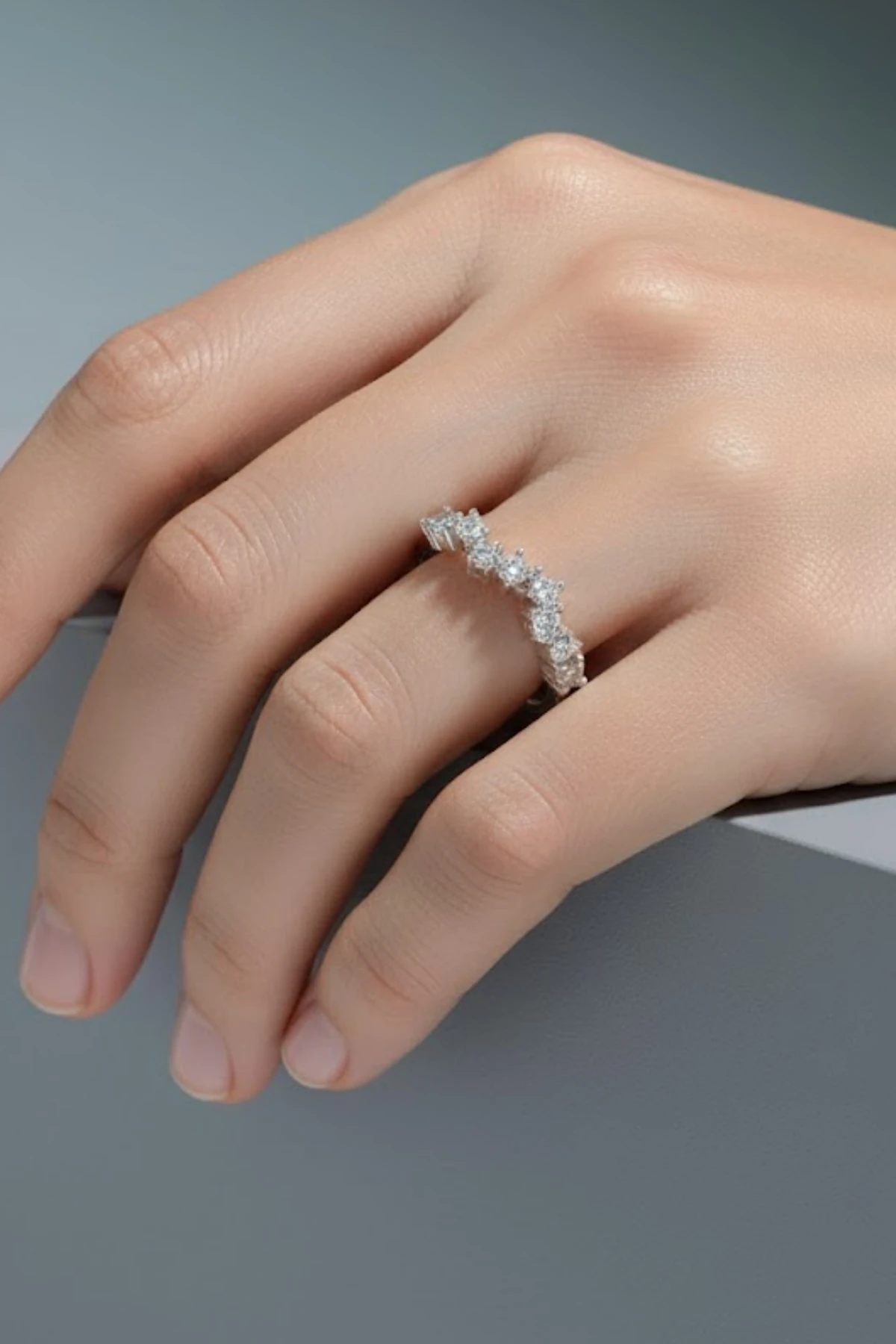 Kadın Gümüş Yüzük - 925 Ayar Zirkon Taşlı Alisa Model Gümüş Kadın Yüzük