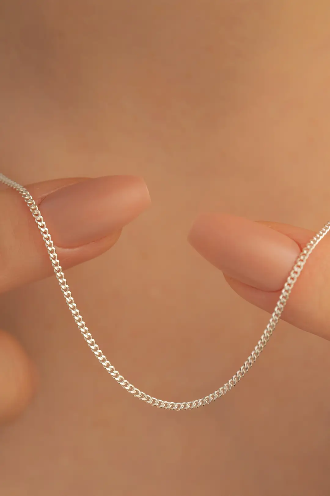 Women's Silver Necklace 925 K 1.5 mm Gourmette Silver Women's Necklace