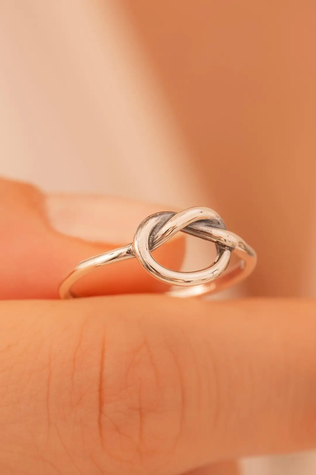 Women's Silver Ring Handcrafted Oxidized Silver Love Knot 2 Women's Ring