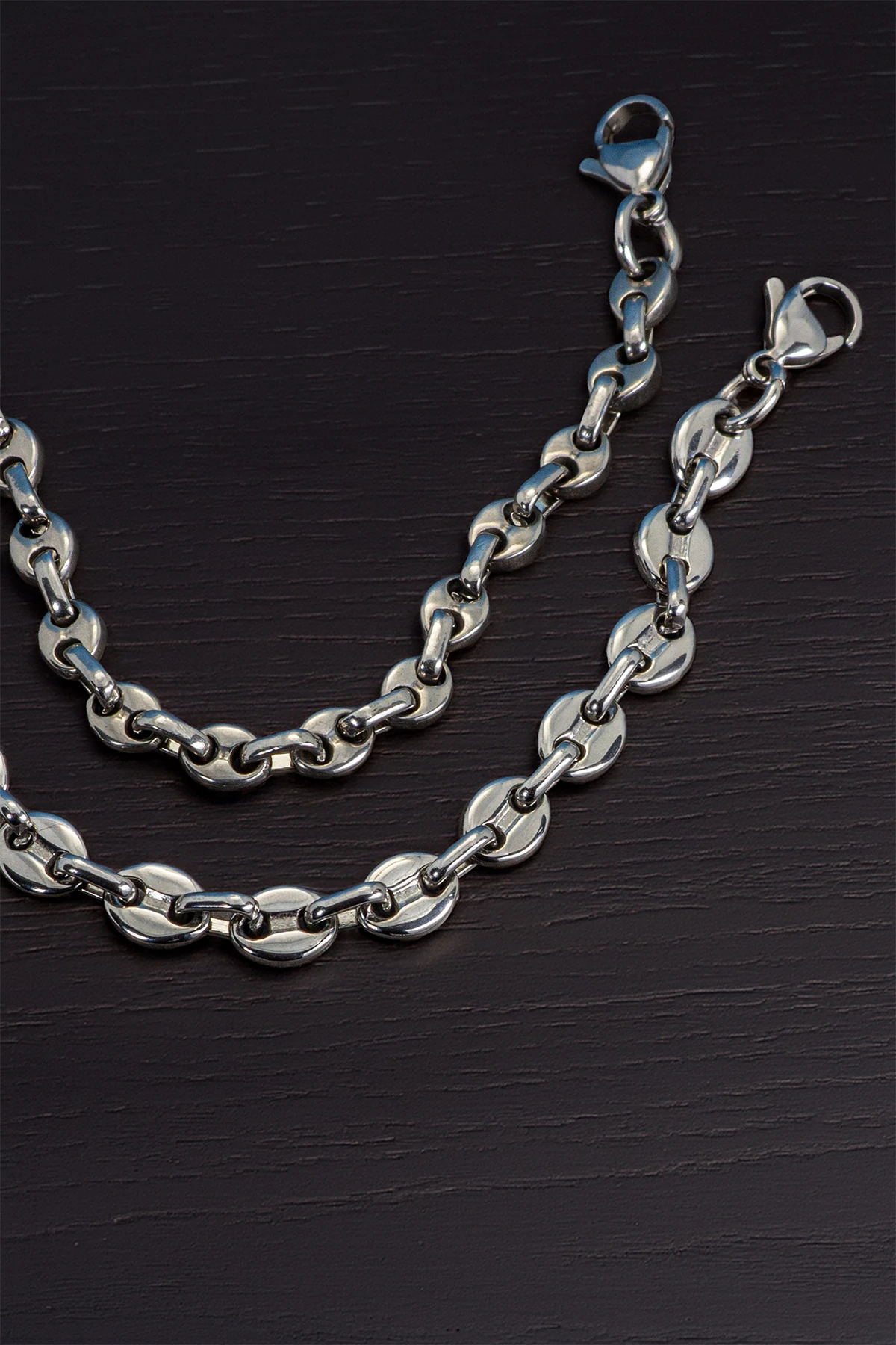 Erkek Çelik Kolye - İnce Gemici Zincir Model Parlak Ömür Boyu Paslanmaz Kararmaz Dayanıklı Tasarım