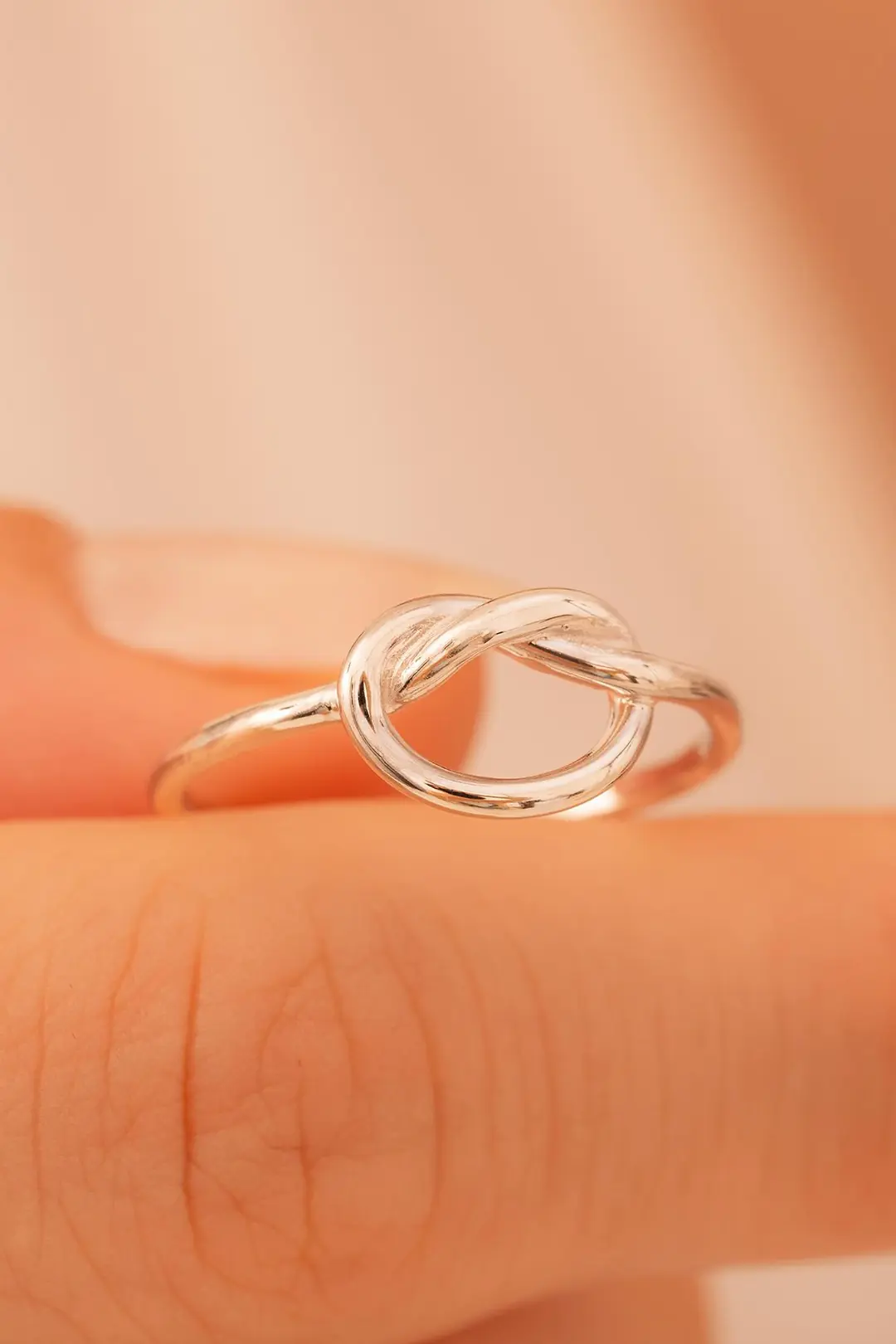 Women's Silver Ring Handcrafted Silver Love Knot 2 Women's Ring