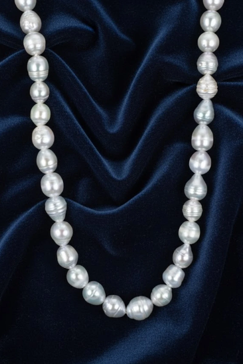 Gerçek Dizi İnci - 8mm Doğal Beyaz Yanar Dönerli Tatlısu Yuvarlak İnci Takı Yapım Malzemesi