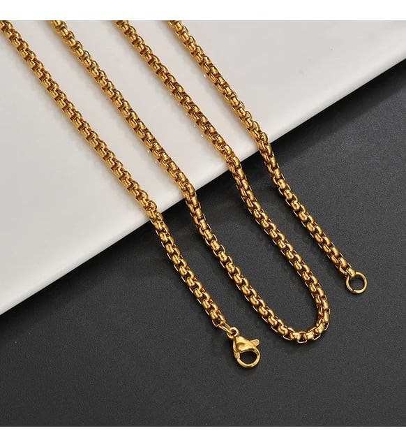 Çelik Erkek Kolye - Altın Kaplama Polo Model Çelik Kolye