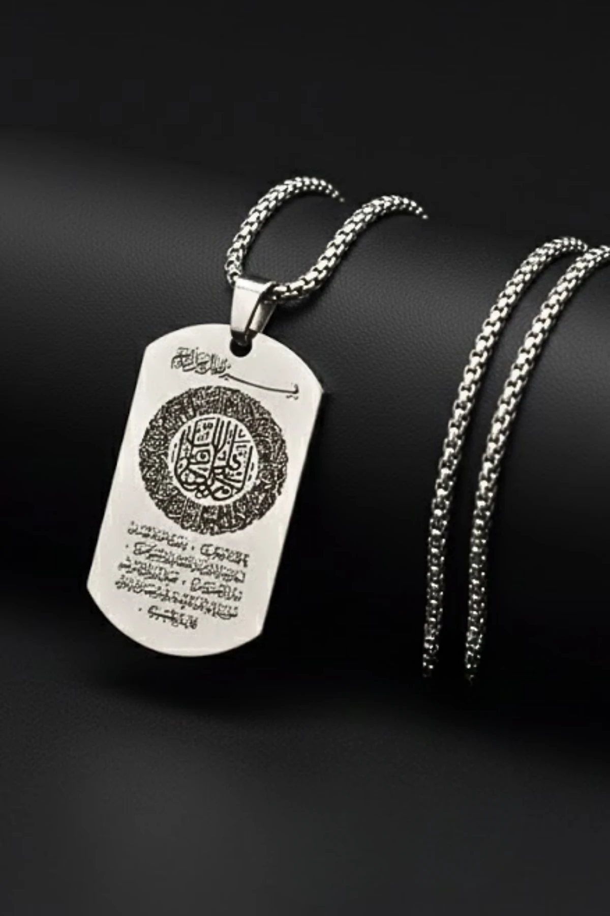 Fetih Süresi Erkek Çelik Kolye Zincir