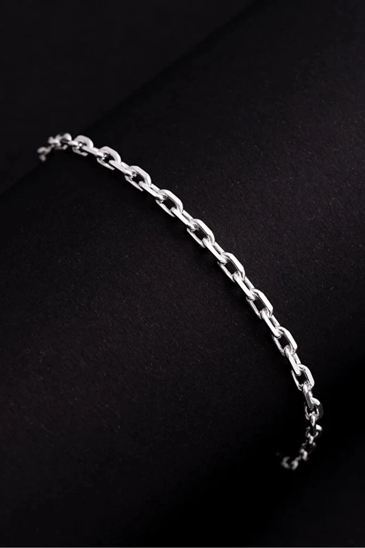 Erkek Gümüş Bileklik - 4.5 mm Forse Zincir Gümüş Bileklik