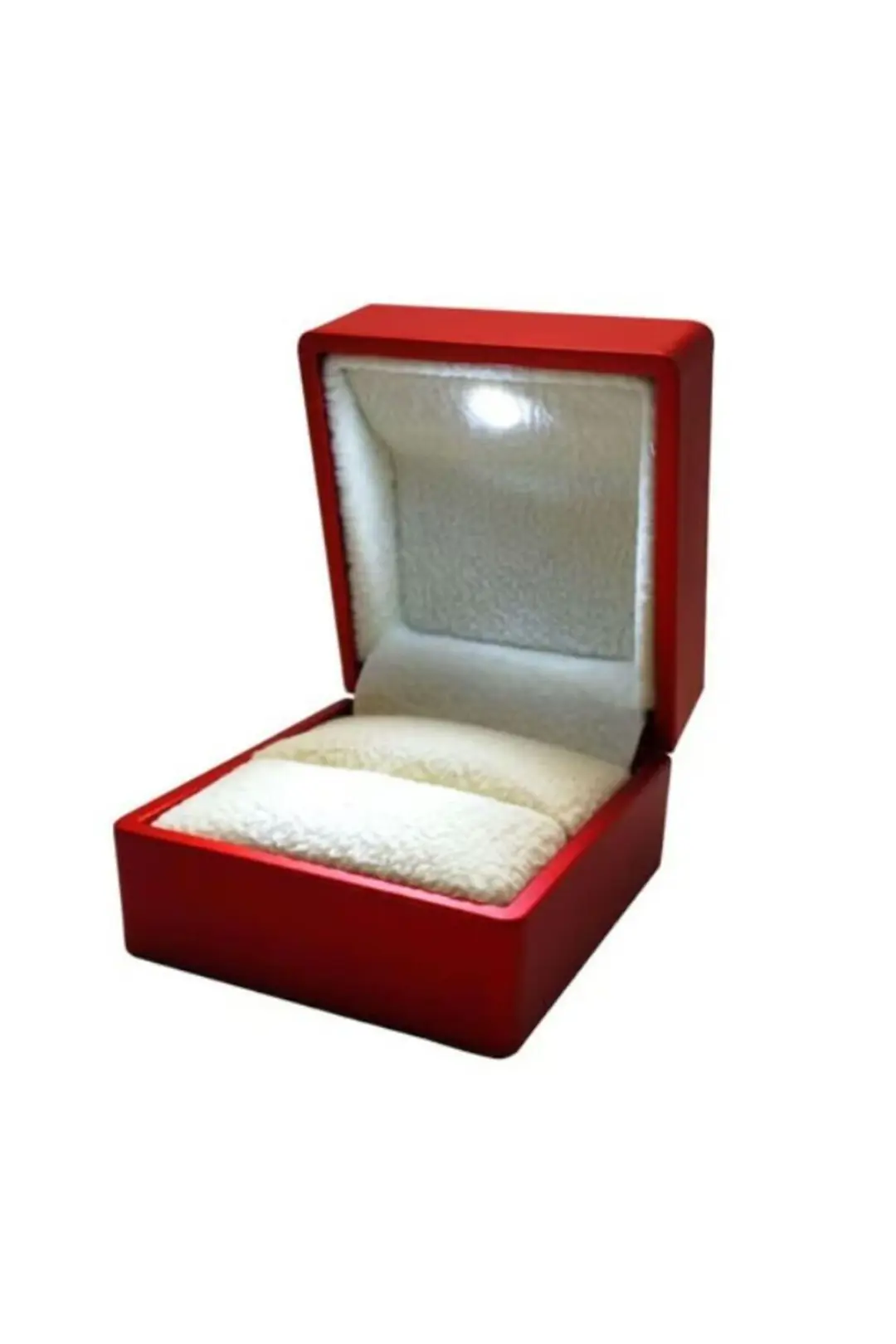 Illuminated Diamond Solitaire Red Ring Box