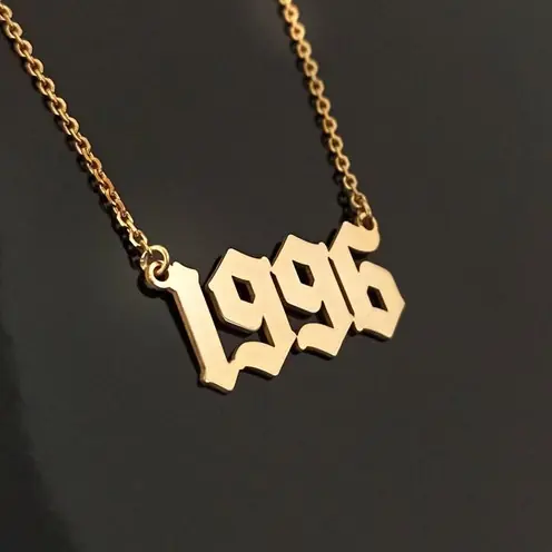 Personalized Gotik Name Yazılan Gold Color Men's Silver Necklace Chain GKLALTKISIM