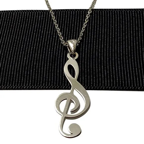 Sol Anahtarı Women's Silver Necklace