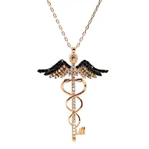 Melek Wing Kadüse Women's Silver Necklace