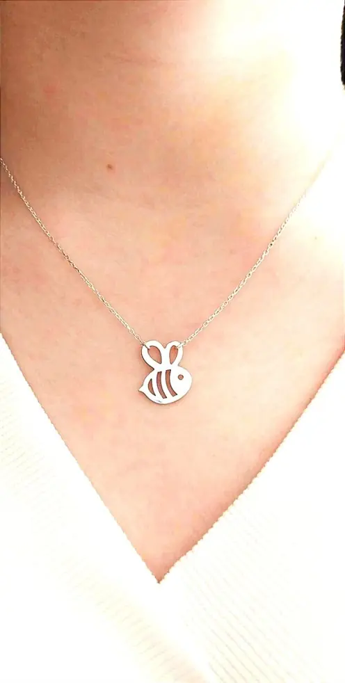 Women's Bee Maya 925 K Silver Necklace 14 Şubat Sweethearts Günü Gift