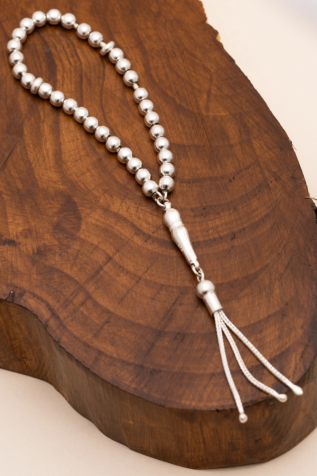 Gümüş Tespih Düz Küre Küçükboy 16gr