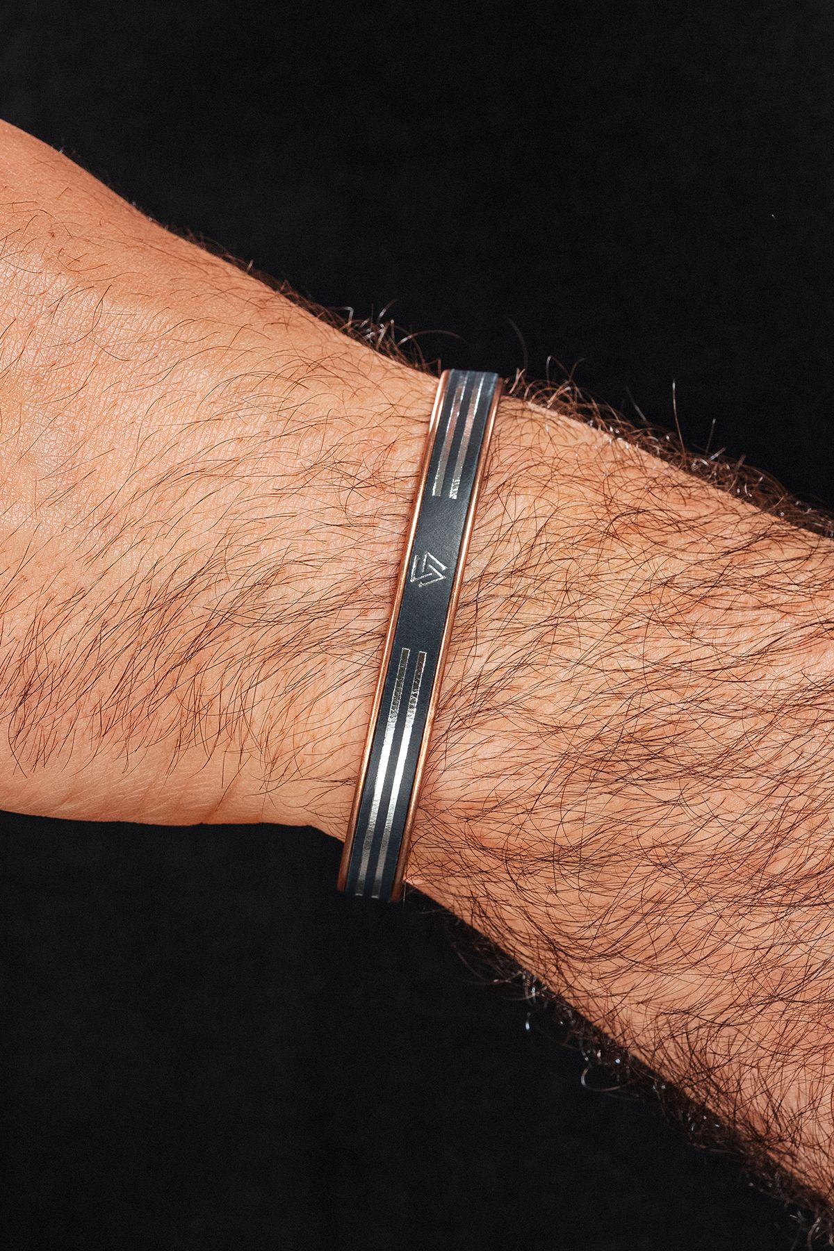 Erkek Kadın Bakır Bileklik - Hakiki Deri Viking İskandinav İşlemeli Mıknatıslı Metal Kutu Kuvars
