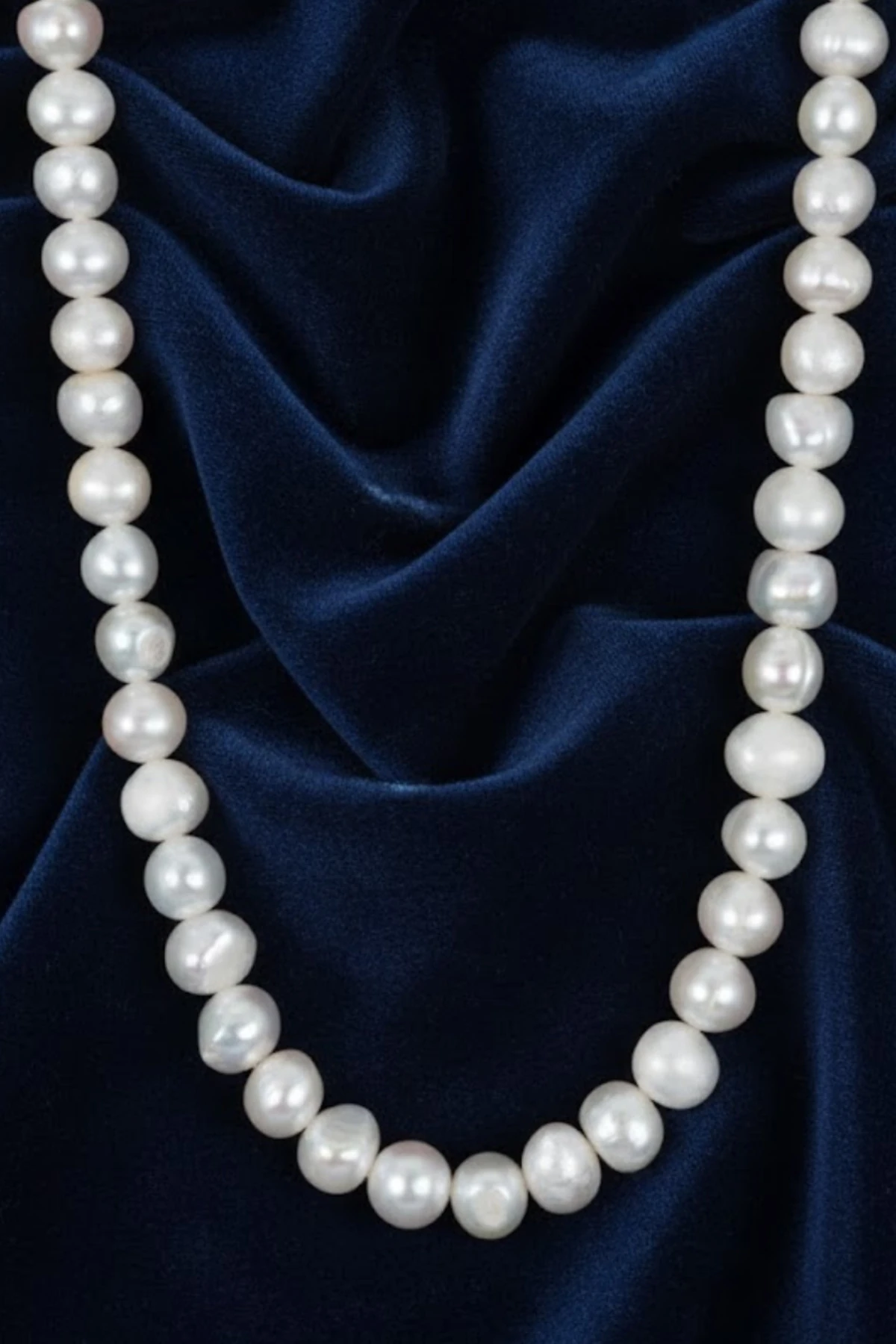 Gerçek Dizi İnci - 7mm Doğal Beyaz Yanar Dönerli Tatlısu Yuvarlak İnci Takı Yapım Malzemesi