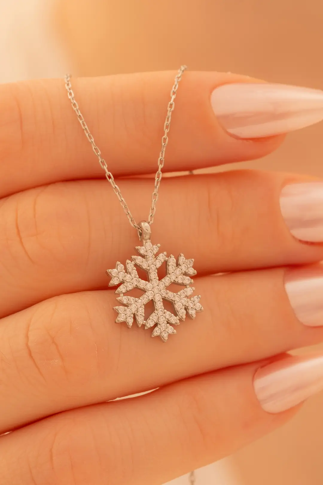 Snow Flake Women's Silver Necklace
